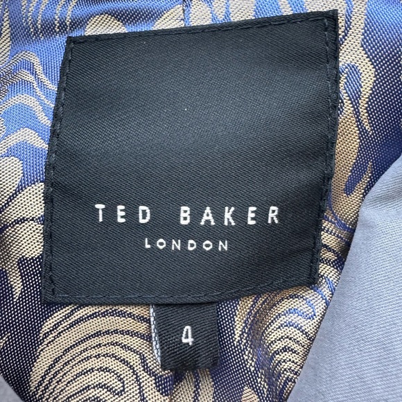 TED BAKER LONDON GREY DOUBLE BREASTED TRENCH COAT - 4 - Picture 8 of 17